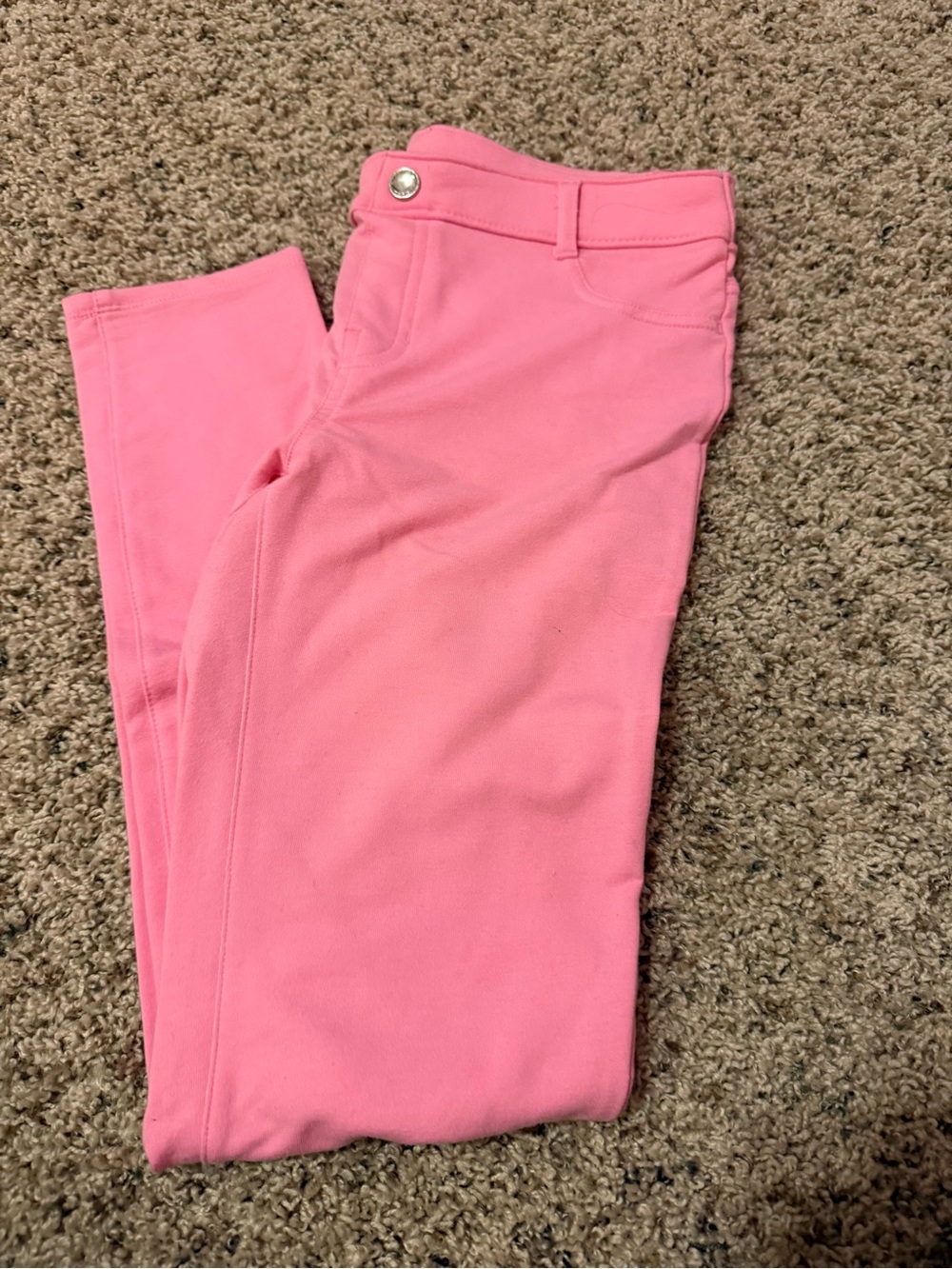 Girls' Pink Pull-On Stretch Pants XL = Junior size 2-4